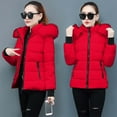 thumbnail image 3 of GEWSEY Women's Winter Puffer Coat Thicken Fleece Lined Down Jacket Waterproof Fur Detachable Hooded Parka (Red, XL), 3 of 7