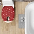 thumbnail image 4 of ZUXONGSY Christmas Cat Toilet Lid Seat Cover Easy to Install Toilet Lid Cover with Elastic Bottom Soft Stretchable Toilet Lid Covers Stain-Resistant Decorative Covers Xmas Decor, 4 of 6