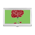 thumbnail image 1 of Red Carnation Mother Day Flower  Business Card Holder Case Pocket Box Wallet, 1 of 3