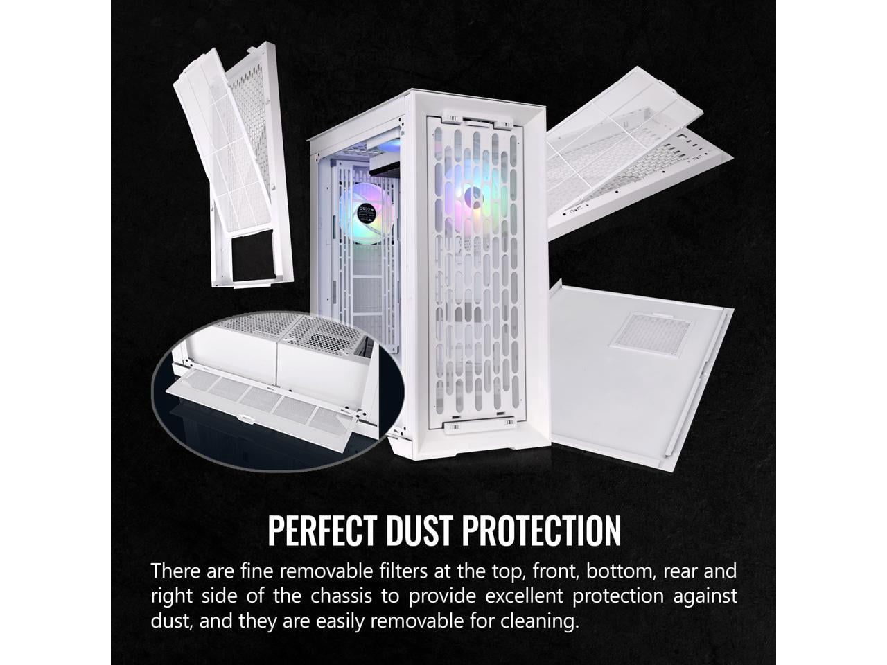 Thermaltake CTE T500 TG ARGB Snow E-ATX Full Tower with Centralized Thermal Efficiency Design; 3x140mm White CT140 ARGB Fans Pre-Installed; Tempered Glass Front & Side Panel; CA-1X8-00F6WN-01; White