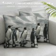 thumbnail image 3 of Orinice Penguins Beach Ocean Graphic Decorative Cushion Throw Pillow Cover for Home Couch Living Room Bed Sofa - Summer Theme Printed on Both Sides 1PC 22x22in, 3 of 5