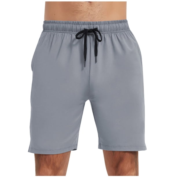 Pantalones de Cintura Elástica Casual de Color Sólido Suelto Estiramiento Pantalones Cortos de Fitness, Ventilados Quinto Pantalones para el Ejercicio, Correr Y el Uso Diario