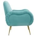 thumbnail image 5 of Accent Chair With Metal Gold Legs,Snowflake fabric Armchair,Single Sofa Chair for Living Room Bedroom, Dining Room Accent Club Guest Chair,Holds 300lbs (Cyan), 5 of 9