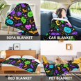 thumbnail image 7 of 50x60 inch Crystal Fleece & Arctic Fleece Blanket Soft Bed Throws for Home or Camping Colorful Halloween Elements, 7 of 7
