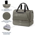 thumbnail image 2 of Travelpro Maxlite 5 Softside Carry-on Weekender with Drop-Bottom Compartment, Lightweight Overnight Travel Duffel Bag, Men and Women, Slate Green, 19-Inch, 2 of 7