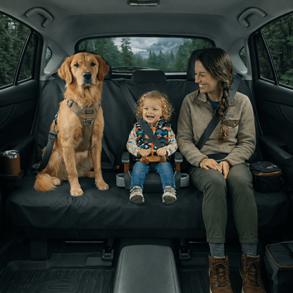 Goodyear Water-Resistance Rear Bench Car Seat Cover, Fits Most Cars and Crossovers