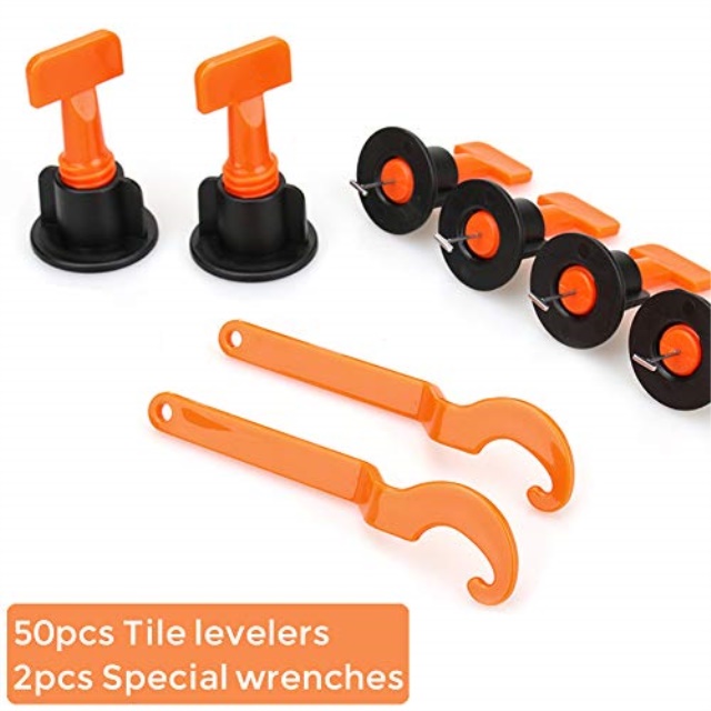 tile leveling system kit, 50pcs tile leveling spacers, 2 special