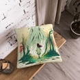 thumbnail image 2 of ZNDUO Throw Pillow, 18"x18" Bed Pillow and Couch Pillows - Indoor Decorative Pillows，Fantasy Monster Forest Girl Throw Pillow, 2 of 8