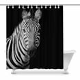 thumbnail image 1 of SUNENAT Zebra Black and White Animal Waterproof Shower Curtain Bathroom 72(Wide) x 84(Height) Inches, 1 of 3