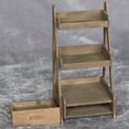 thumbnail image 3 of Estante de 3 niveles para muebles de casa de muñecas en miniatura con cajones de madera, 3 of 3