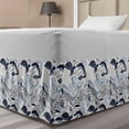 thumbnail image 1 of Aqua Jellyfish Bed Skirt, Abstract Style Composition of Sea Turtle Dolphin Octopus Coral Seaweed, Elastic Bedskirt Dust Ruffle Wrap Around for Bedding Decor, 4 Sizes, Multicolor, by Ambesonne, 1 of 2