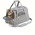 thumbnail image 1 of Transportadora plegable para mascotas QQLe, aprobada para avión, para mascotas de hasta 7 kg, 1 of 9