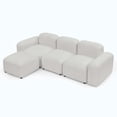 thumbnail image 2 of L-Shape Modular Sectional Sofa,Spacious Furniture Ivory-Loop Yarn Fabric, 2 of 5