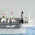 thumbnail image 2 of Esculturas de elefantes,Estatuas de elefantes,decoración del hogar,artesanías de cerámica,Figuras de elefantes familiares Adornos de escritorio,Estatua de alce y ciervo,Estatua de jirafa de, 2 of 8