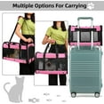 thumbnail image 2 of Soft Sided Cat/Dog Carrier,Collapsible Pets Travel Carriers for Pet/Puppy with Shoulder Strap & Removable Mat,Mesh Top Load Small Dogs/Cats Carry Bag Up to 25 Lbs（Pink,L）, 2 of 14