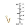 thumbnail image 2 of Precious Stars 14K Goldplated Sterling Silver Polished "V" Charm With Goldfilled 1.5mm Cable Chain, 2 of 3
