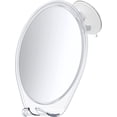 thumbnail image 1 of Fogless Shaving Shower Mirror - with Suction Cup, Shower and Rotating Shaver Holder, Small Mirror, Shower Accessory, Bathroom Mirror, Bathroom Accessory, Razor Holder (Clear), 1 of 5