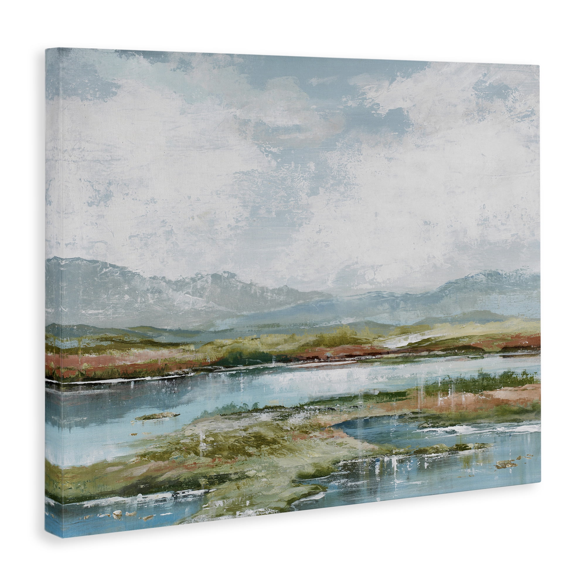 Stupell Industries Modern Paint Landscape Landscape Painting Gallery Wrapped Canvas Art Print Wall Art, 48 x 36