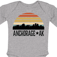 thumbnail image 4 of Inktastic Anchorage Alaska Skyline Boys or Girls Long Sleeve Baby Bodysuit, 4 of 5