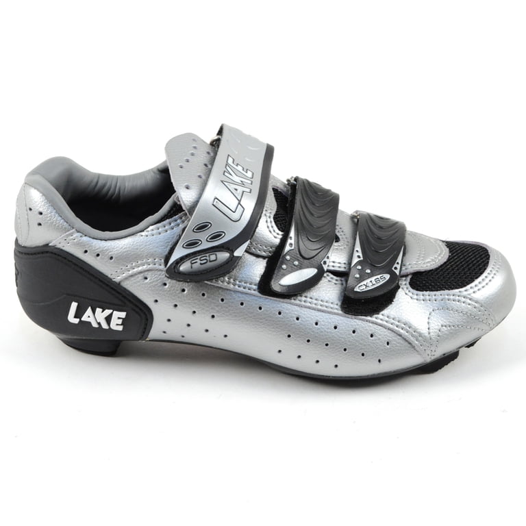 Lake CX 165 Silver Leather Race Cycling Shoes Size 39  display picture 1