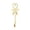 A002- Gold, variant on Spoon Stainless Steel Silver Decorative Handle Coffee Stirring Spoon 1 Pack for Drinks Desserts Romantic Gift for Her for Girlfriend for Wife