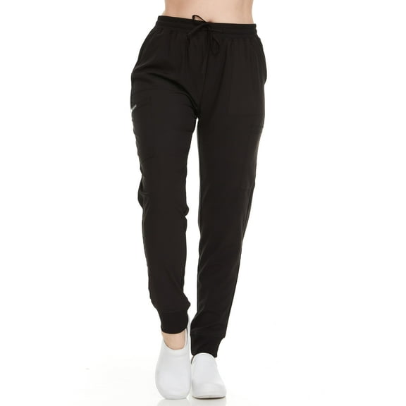 HEAL WEAR Women's Jogger Scrub Pants with Multi-Pocket Design for Nursing 4-Way Stretch Spa and Clinical Workwear