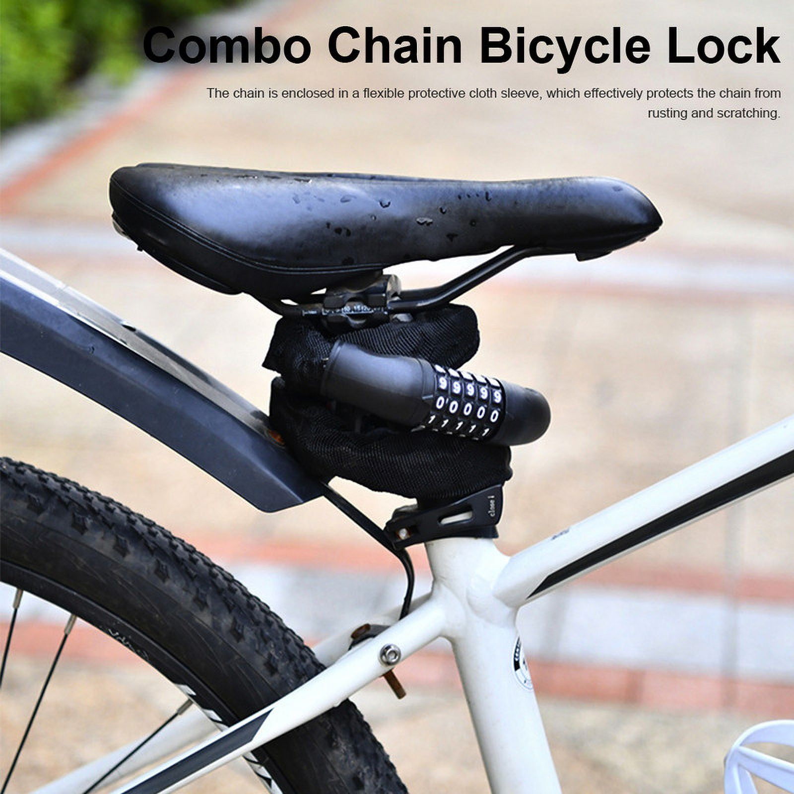 LNJBABAO Bike Chain Lock 3.6 feet 43.3'' for Bicycle Motorcycle and More
