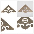 thumbnail image 4 of Home Box Corner Protector Vintage Bronze Tone Guard Cover Book Desk Jewelry Box Corner Decor 4pcs, 4 of 7