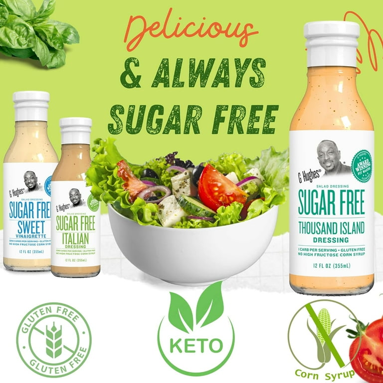 G Hughes Sugar Free Thousand Island Dressing - Keto Thousand Island Salad  Dressings, Low Carb Thousand Island, Sugar Free Salad Dressing, Gluten Free  Salad Dressings, Keto Dressings - 12 Oz. (3-Pack) - Walmart.com