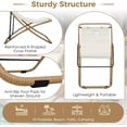thumbnail image 6 of WAWOKV 2-Piece Outdoor Folding Chair, Rattan-Wrapped Patio Chair with 2-Position Adjustable Backrest, Thick Cushion & Detachable Headrest for Poolside, Beach, Backyard, Deck and Camping, 6 of 8