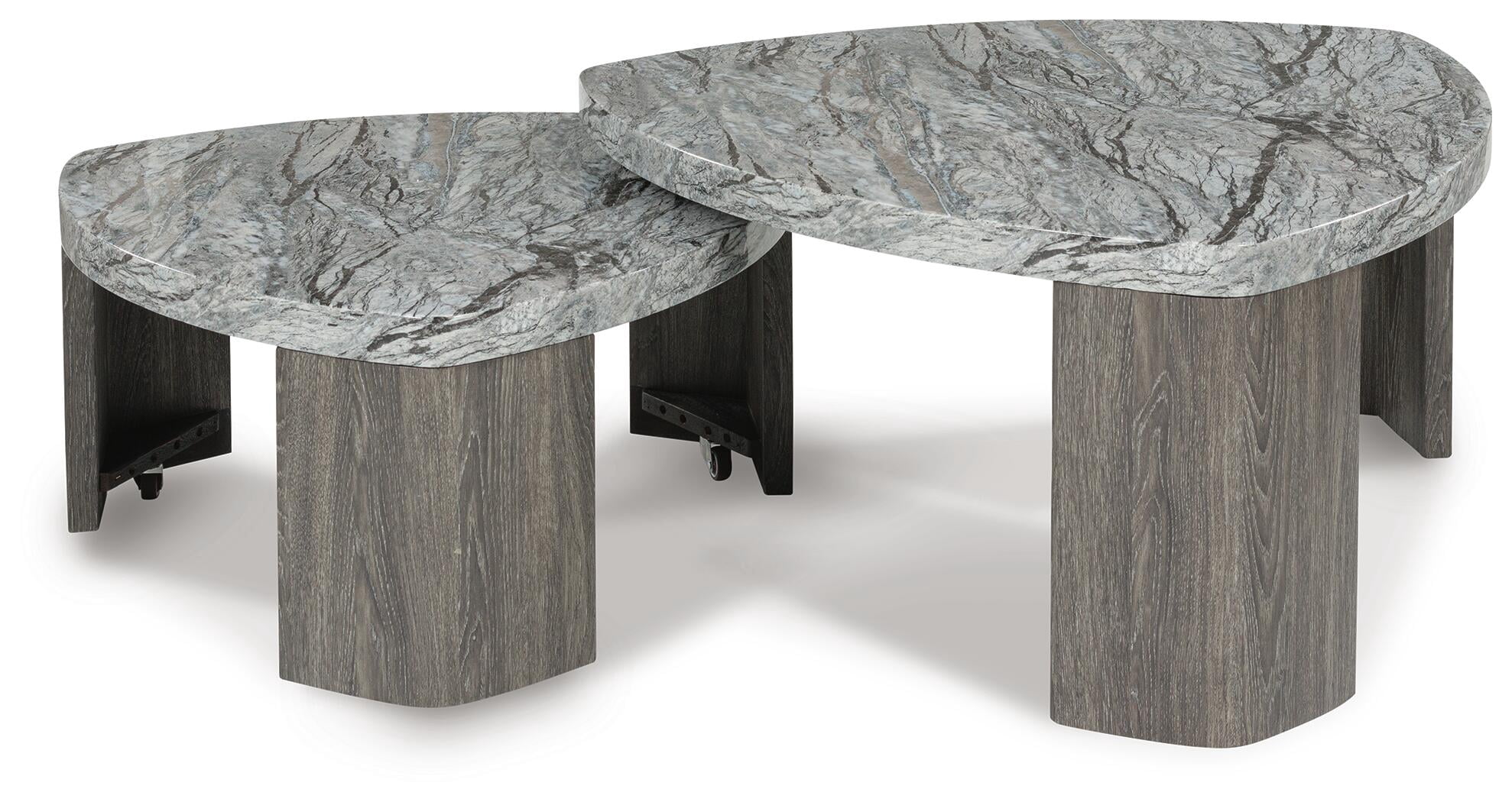 Signature Design By Ashley Surmour Stacked Cocktail Table in Gray