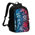 thumbnail image 1 of Easygdp Red And Blue Leaves Mochila para Laptop de Viaje con Puerto USB, Mochila para Laptop con Puerto de Carga USB para Mujeres y Hombres, 1 of 7