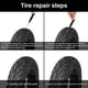 thumbnail image 5 of Kit de reparación de neumáticos sin cámara para bicicletas de montaña y carretera. Repara pinchazos o pinchazos rápidamente. Incluye 5 tiras de goma y 3 taladros., 5 of 5