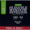 Pen+Gear #9 Double Window Security Tint Envelopes, White, 150/Box