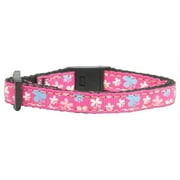Angle View: Mirage Pet Products 125-005 CTPK Butterfly Nylon Ribbon Collar Pink Cat Safety