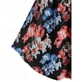 thumbnail image 4 of Más el tamaño de la impresión floral de la manga corta T Henley Rosegal Camisetas tallas grandes, 4 of 5