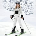 thumbnail image 2 of Staki Girl Snowsuit Girls One Piece Snowsuit Waterproof Ski Snowboard Coverall 4T,5T,6Y,7Y,8Y,9Y,10-13Y(White,4-5 Years), 2 of 8