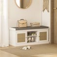 thumbnail image 2 of HOMCOM Shoe Bench with Storage and Padded Cushion, Entryway Bench, White, 2 of 10