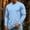 Light Blue, variant on Men's T-Shirts Long Sleeve Solid Color Top Cotton Crew Neck Soft Breathable Tee Shirt, XL