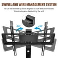 thumbnail image 4 of Yesurprise Adjustable Tempered Glass TV Stand TV Floor Holder Swivel Entertainment Center with Metal Frame Wire Management Modern Entertainment Shelves for Living Room, 4 of 7