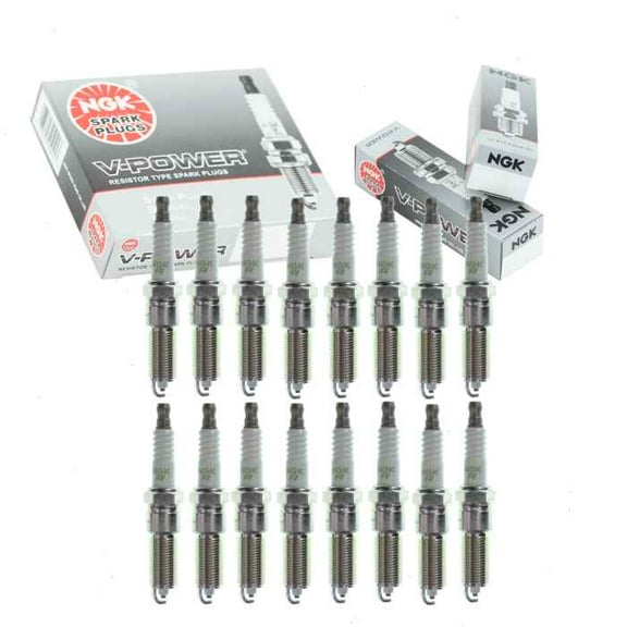 16 pc NGK V-Power Spark Plugs compatible with Dodge Ram 3500 5.7L V8 2003-2008