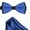 Royal Blue, variant on Mens Blue and Black Formal Event Pre-Tied Bow Tie and Pocket Square