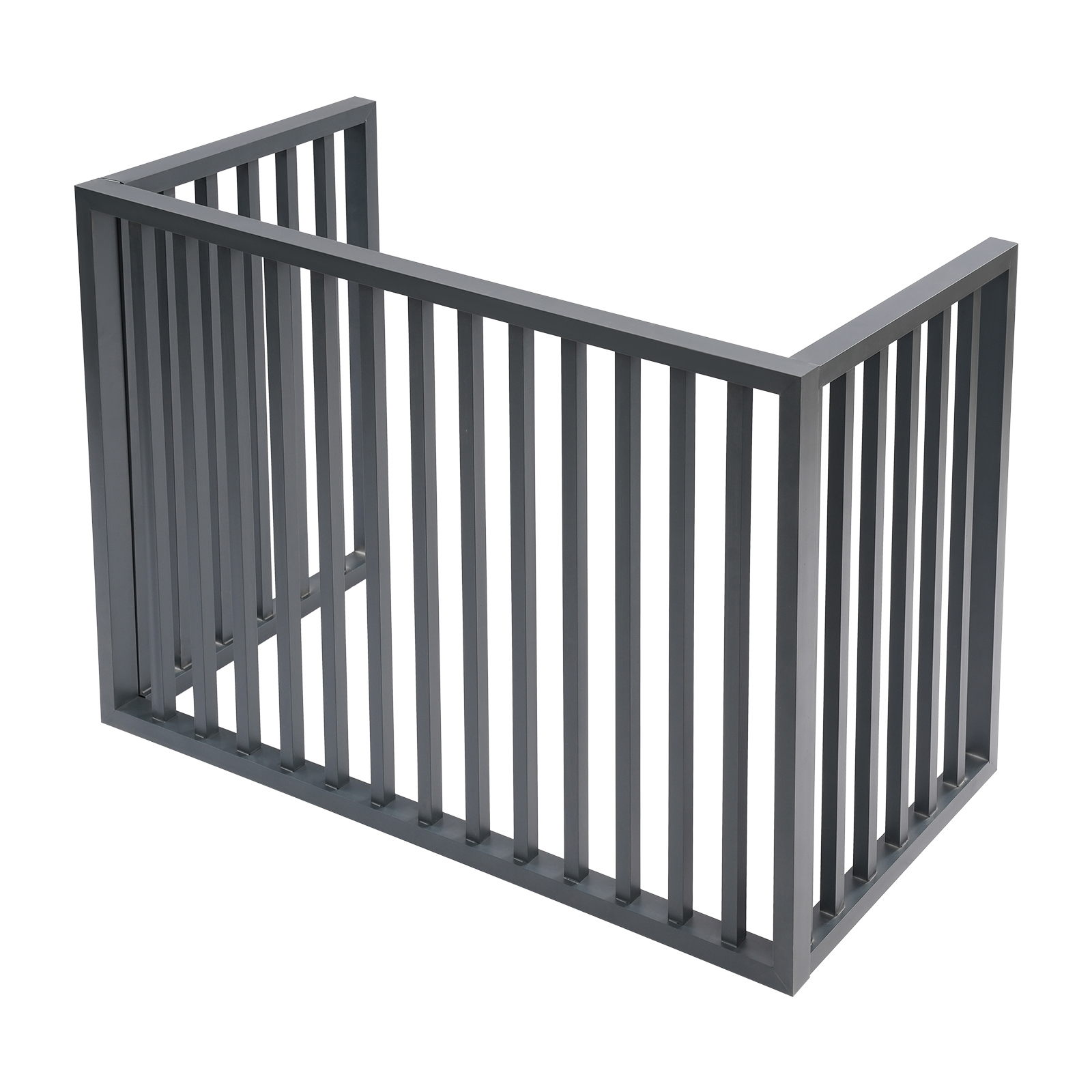 ToppiJoy 1.5P 3 Panels Air Conditioner Fence, Drill-Type Louvered Grille AC Unit Fence Outdoor, for Outdoor Trash Can, Dark Grey