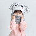 thumbnail image 1 of Kids Baby Girls Hat Scarf Hooded Autumn Winter Beanies Outdoor Ski Windproof Hat Plush Fluffy Snowing Cap For Children Boy Girls yaoshenbao LED, 1 of 2
