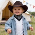 thumbnail image 2 of Classic Western Cowboy Hat Hat Ethnic Tibetan Hat For Boys And Girls With Upturned Brim 3-8 Years, 2 of 7
