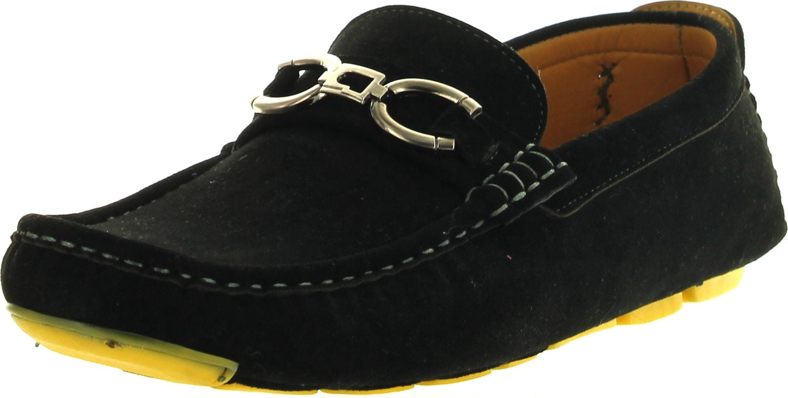Stacy Adams Men Shoes Swagger Studded Slip On Satin Black Gold 25228-715 Size 9M Stacy Adams Men Shoes Swagger Studded Slip On Satin Black  main image 2
