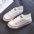 thumbnail image 1 of Zapatos de lona para niños, primavera y otoño, bajos, con cordones, para niños y niñas, zapatos blancos para bebés, zapatos casuales de tela, 1 of 6