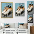 thumbnail image 4 of Designart "Soccer Shoes in Grey and Orange" Sports Framed Wall Art - Modern White Soccer Living Room Framed Canvas Art, 4 of 6