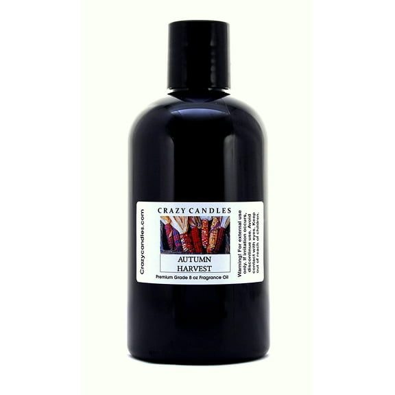 Crazy Candles 8oz Autumn Harvest 8 Fl Oz Bottle (237ml) Premium Grade Scented Fragrance Oil