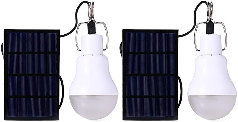 Solar Light Bulb Power Shed LED Lamp Portable Hanging Rechargeable BBQ Camping 